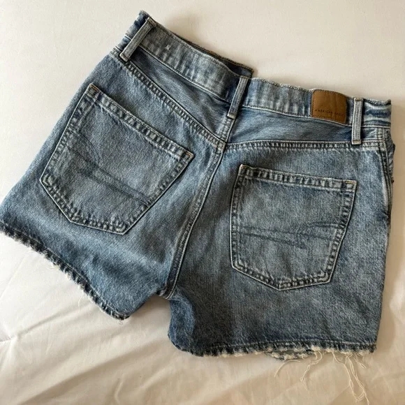 American Eagle Outfitters Distressed Blue Jean Shorts - Picture 3 of 6